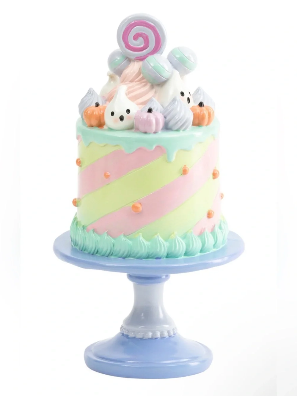 Sweet Treats Ghost Cake on Cake Stand Statue - NIB